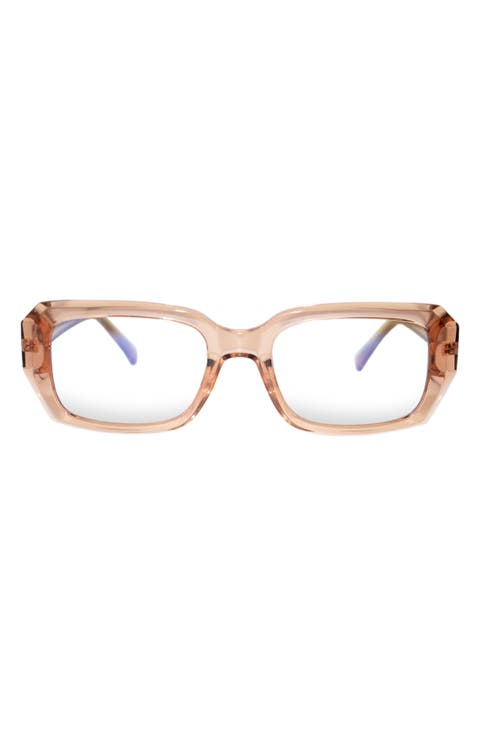 Noa 51mm Rectangular Blue Light Blocking Glasses