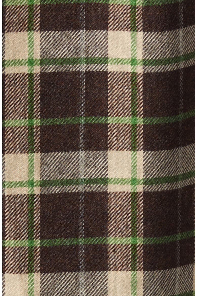 Woodcrest Plaid Wool Flannel Overshirt, Alternate, color, BROWN GREEN