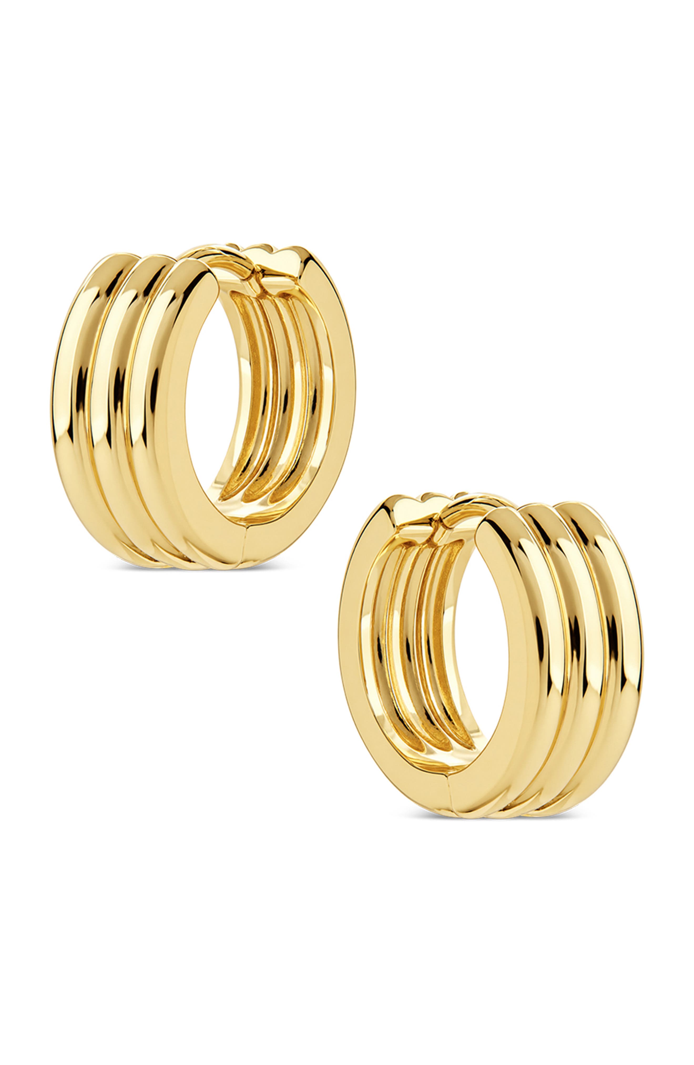 Ribbed Mini Hoop Earrings