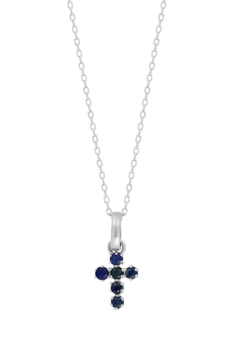 Bony Levy El Mar Gemstone Cross Pendant Necklace, Main, color, 18Kw