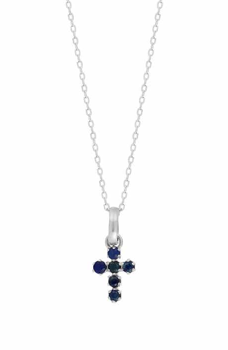 Bony Levy El Mar Gemstone Cross Pendant Necklace