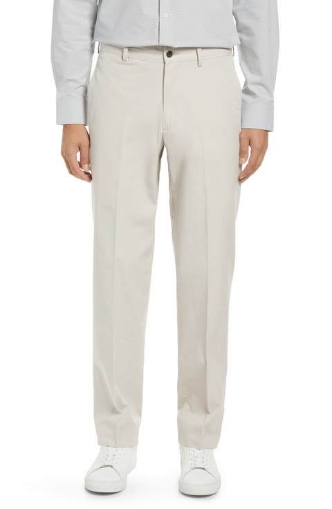 Charleston Khakis Flat Front Cotton Poplin Dress Pants (Big & Tall)