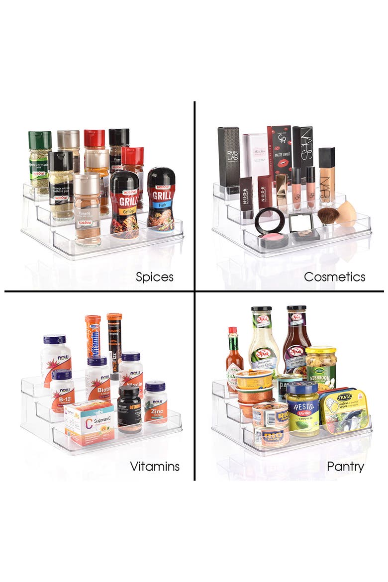 Three-Tier Pantry Organizer - Set of 2, Alternate, color, CLEAR