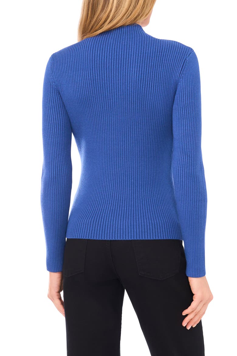 Rib Quarter Zip Sweater, Alternate, color, MOUNTAIN BLUE