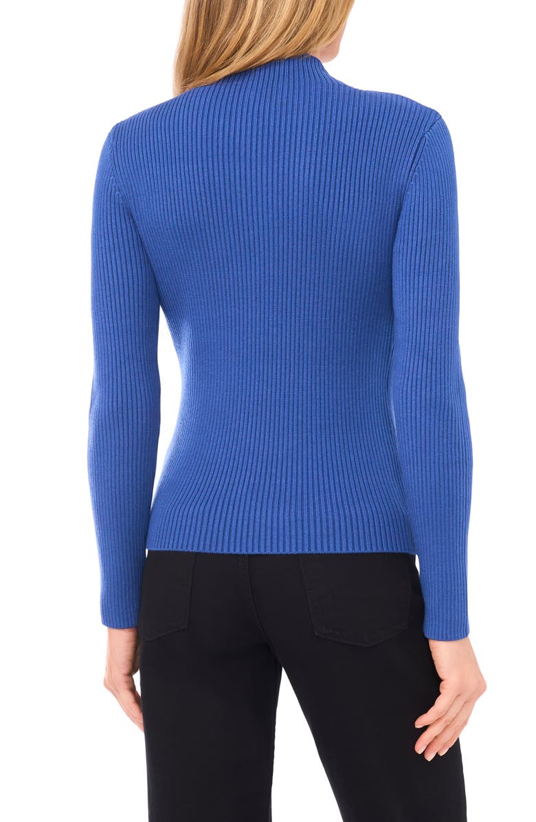 Halogen<sup>®</sup> Rib Quarter Zip Sweater, Alternate, color, Mountain Blue