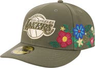 New Era Men's New Era Olive Los Angeles Lakers Tonal Florals 59FIFTY Fitted Hat