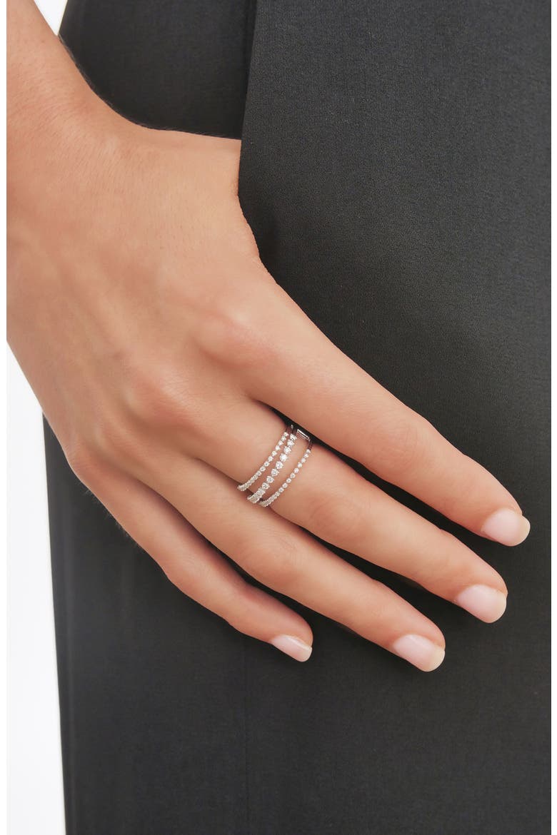 Liora Diamond Stack Ring (Nordstrom Exclusive), Alternate, color, WHITE GOLD/ DIAMOND