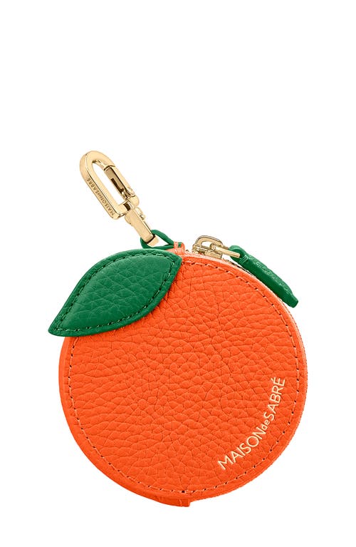 Maison De Sabre The Sabremoji Fruit Coin Purse In Orange