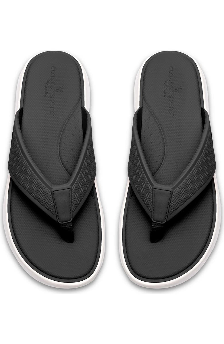 Clarks<sup>®</sup> Solevana Wedge Flip Flop, Alternate, color, Black