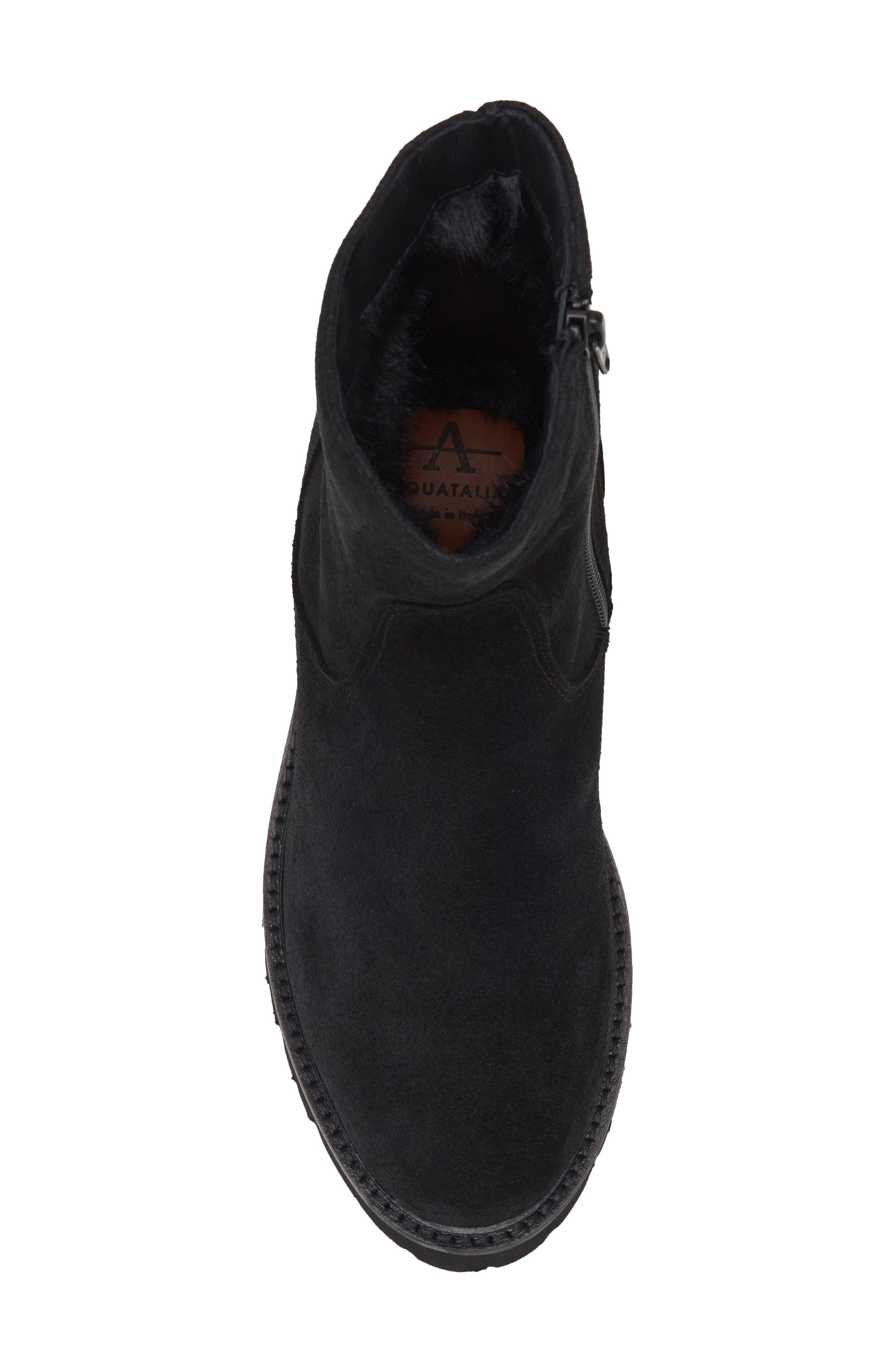 Elena Waterproof Bootie, Alternate, color, BLACK SUEDE