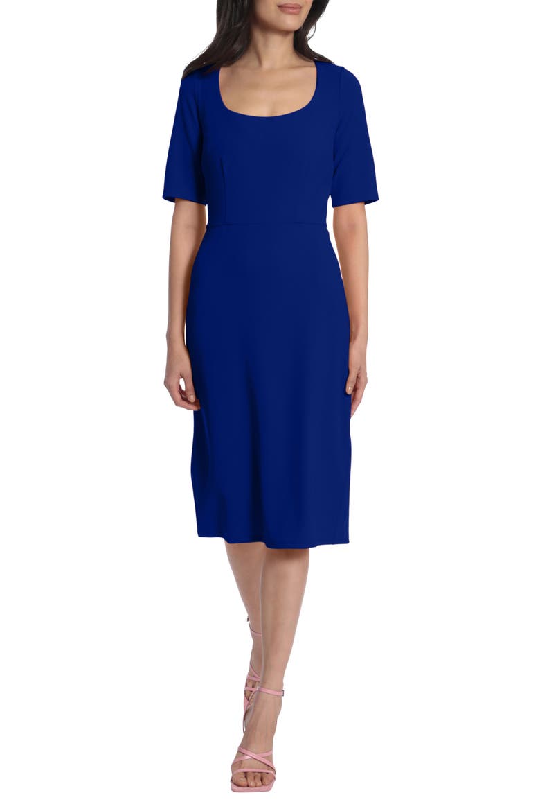 Scoop Neck Sheath Dress, Alternate, color, SODALITE BLUE