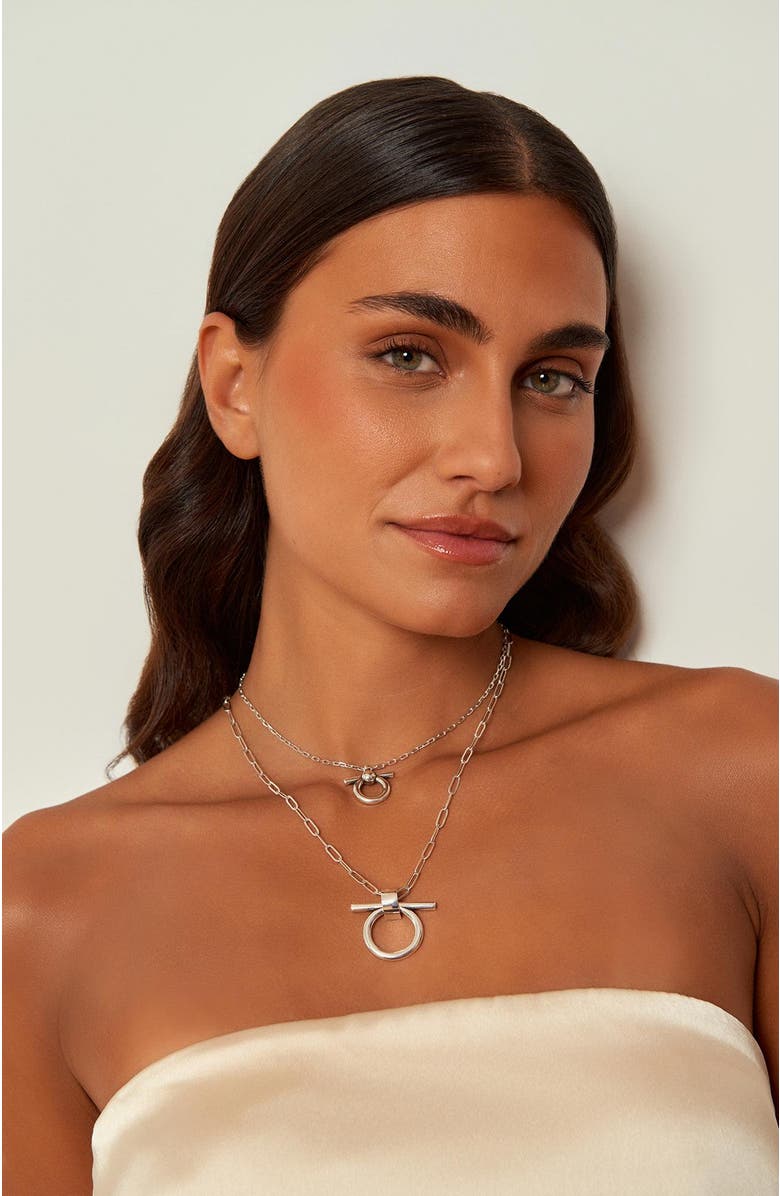 CXC Mini Omega Necklace, Alternate, color, Silver