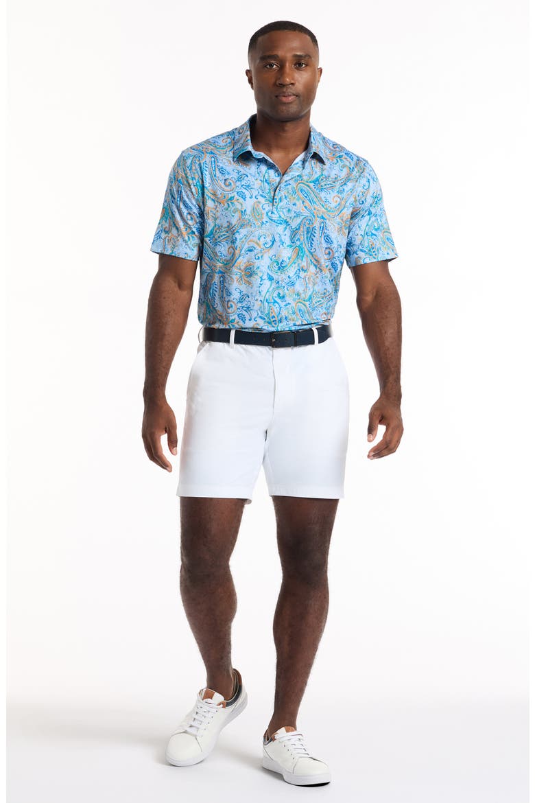 Pike Paisley Knit Polo, Alternate, color, BLUE