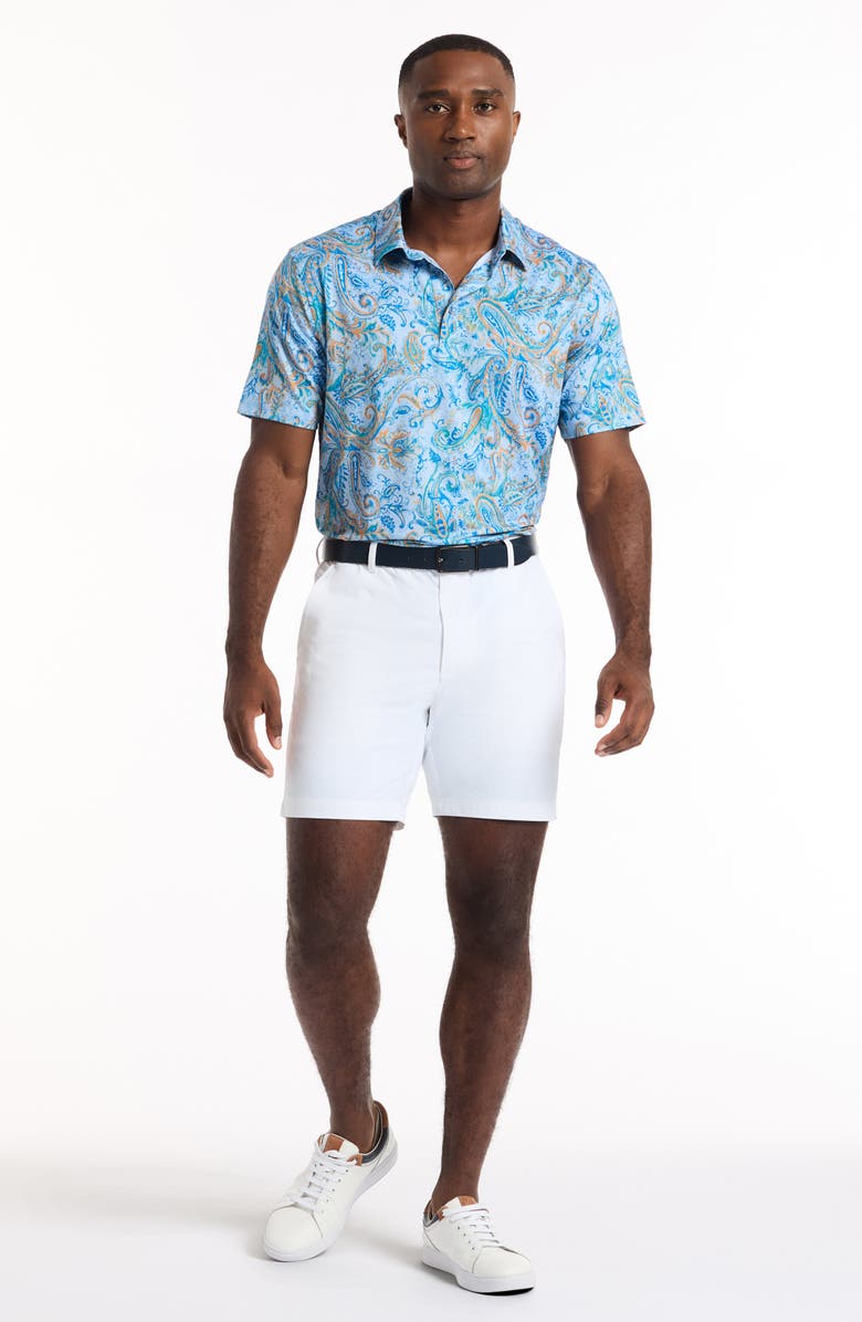 Robert Graham Pike Paisley Knit Polo, Alternate, color, Blue