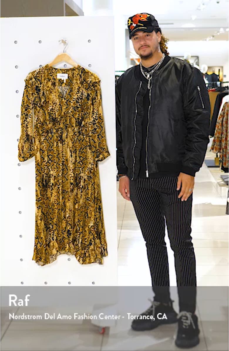 Sahara Snakeskin Print Midi Dress, sales video thumbnail