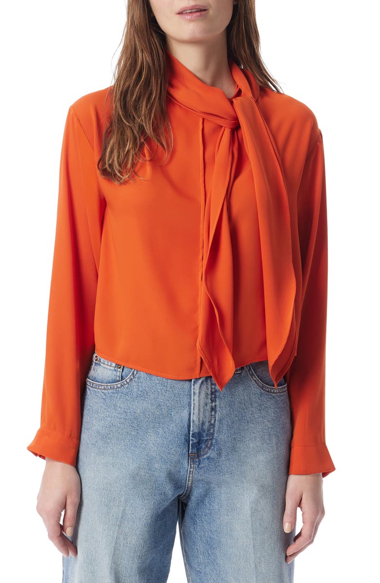 DO by Dee Ocleppo Soraya Scarf Neck Top, Main, color, Burnt Ochre