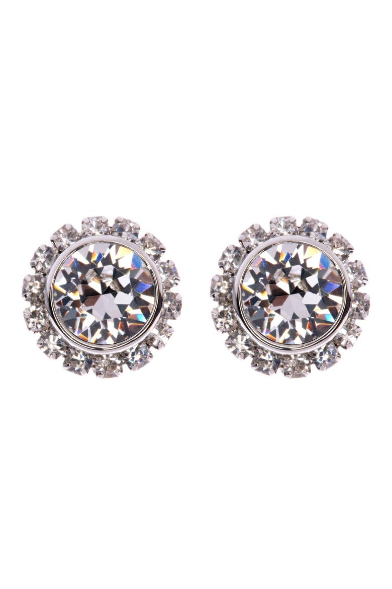 'Sully' Crystal Stud Earrings, Main, color, SILVER/ CRYSTAL