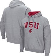 COLOSSEUM Men's Colosseum Heather Gray Washington State Cougars Arch & Logo 3.0 Pullover Hoodie