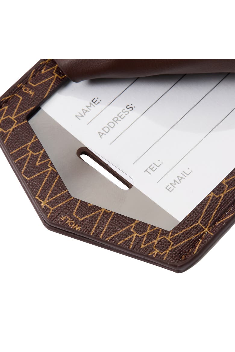 Signature Luggage Tag, Alternate, color, Brown