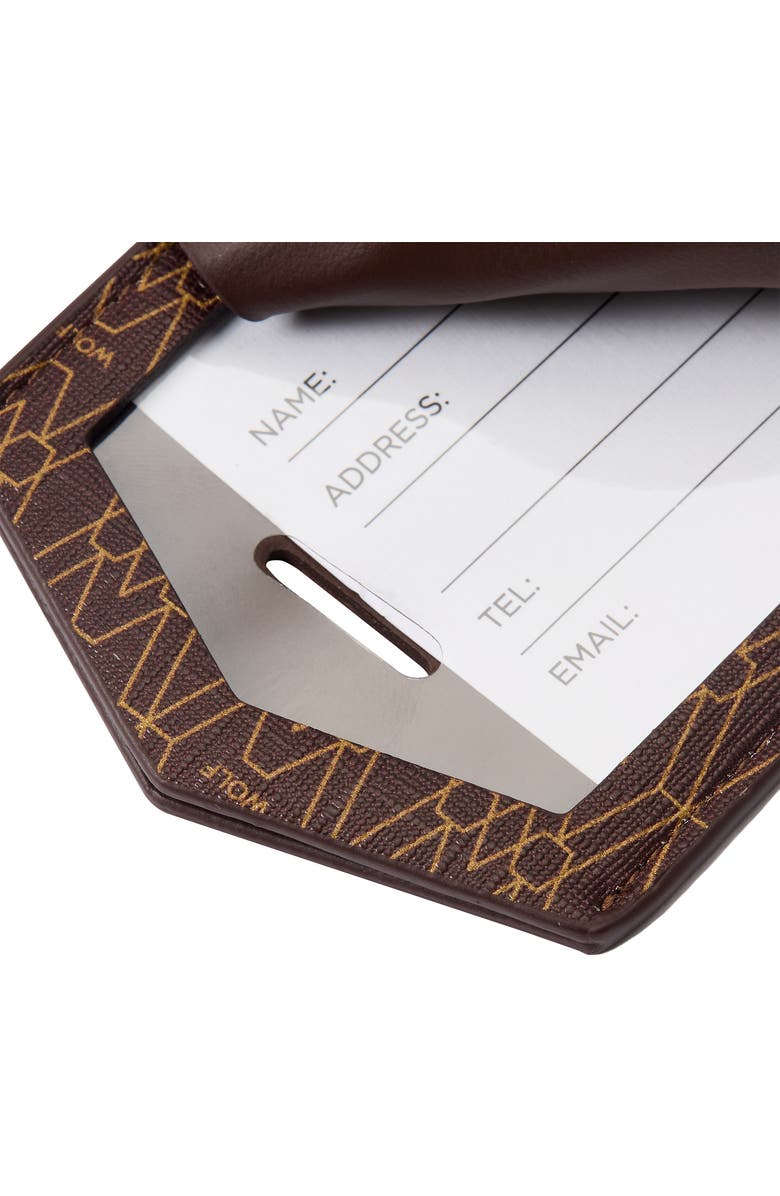 WOLF Signature Luggage Tag, Alternate, color, Brown