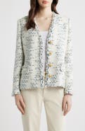 KOBI HALPERIN Sapphire Tweed Jacket