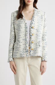 KOBI HALPERIN Sapphire Tweed Jacket