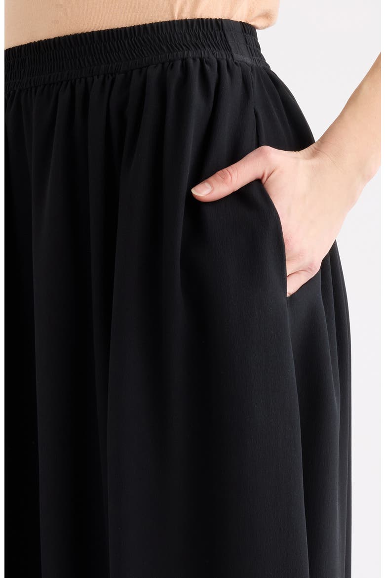 Virgin Wool Grain de Poudre Wide Leg Pants, Alternate, color, BLACK