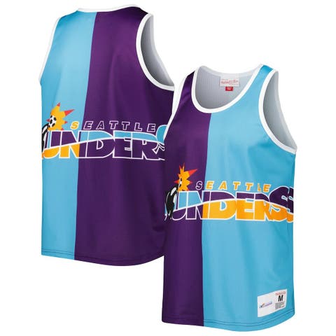 売れ筋商品|||ミッチェル&ネス パーカー・スウェットシャツ レディース Purple, Teal Mitchell&Ness/ミッチェル&ネス Logo Blast SS Tee 半袖Tシャツ