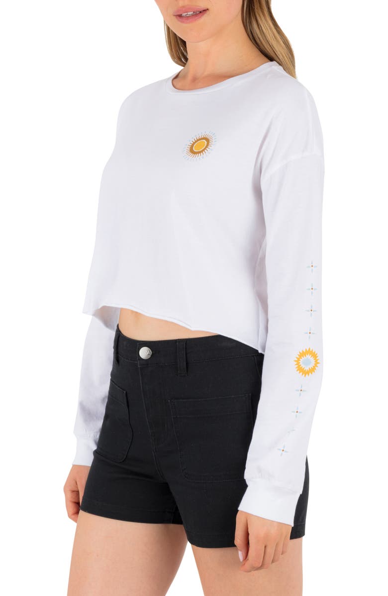 Hurley Eagle High Long Sleeve Graphic T-Shirt, Alternate, color, White