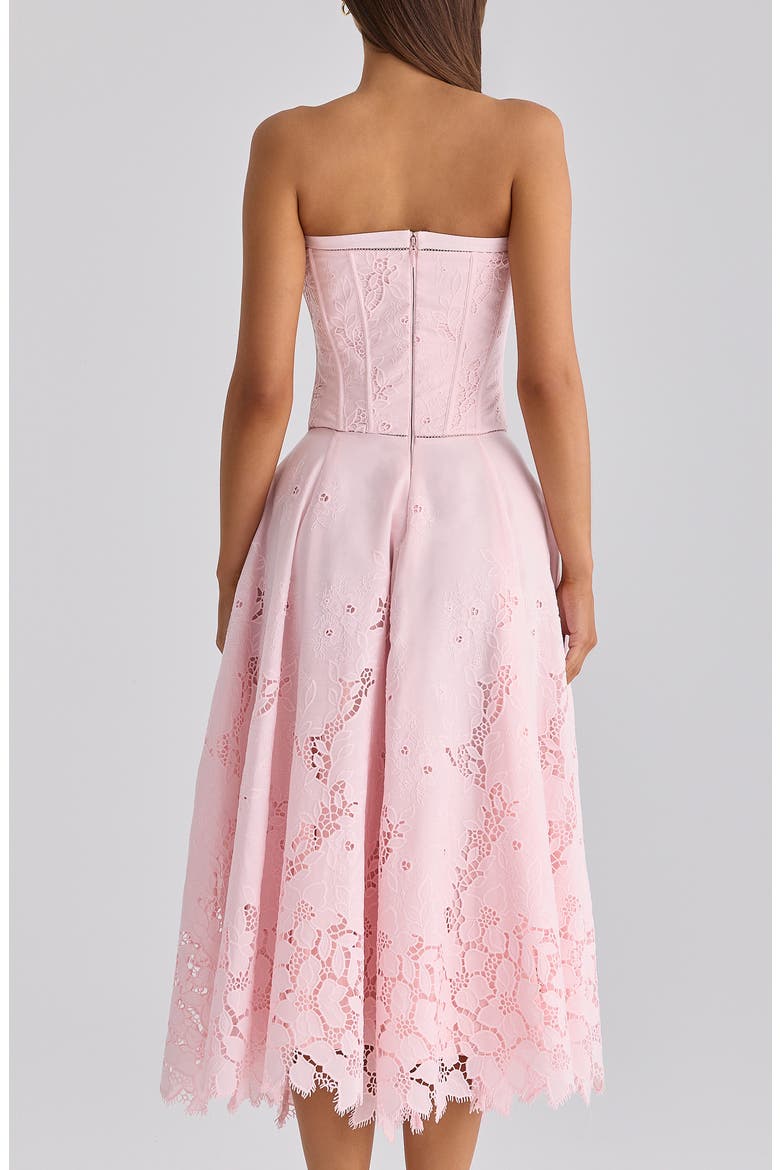 Belissa Strapless Broderie Anglaise Party Dress, Alternate, color, PINK