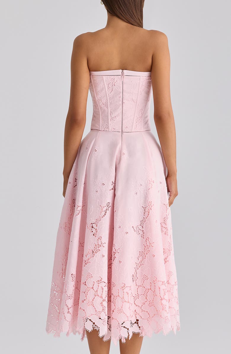 HOUSE OF CB Belissa Strapless Broderie Anglaise Party Dress, Alternate, color, Pink