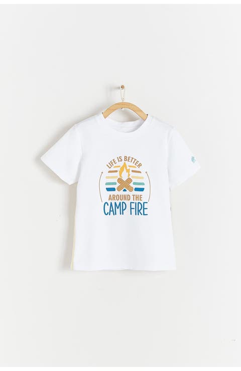 Sunset Striped Printed Short Sleeve T-Shirt for Infant