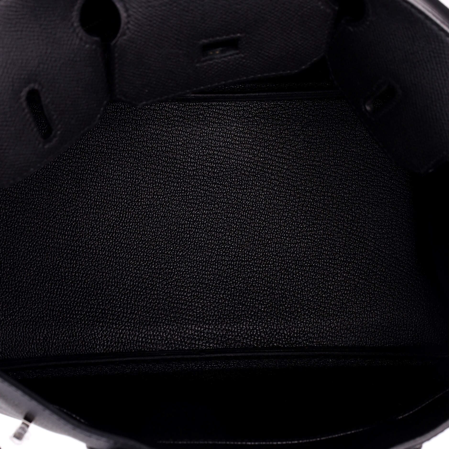 Pre-Owned Hermes Birkin Handbag Black Epsom with Palladium Hardware 30, Alternate, color, Noir