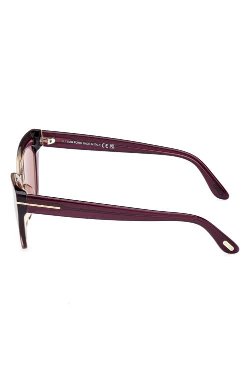 Tom Ford Womens Tr001638 Juliette Cat Eye-frame Acetate Sunglasses In Multi