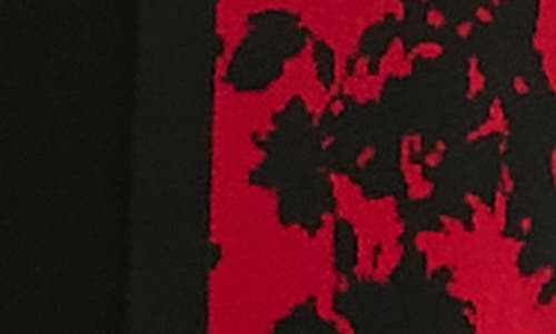 Nina Leonard Long Sleeve Twofer Dress In Multi