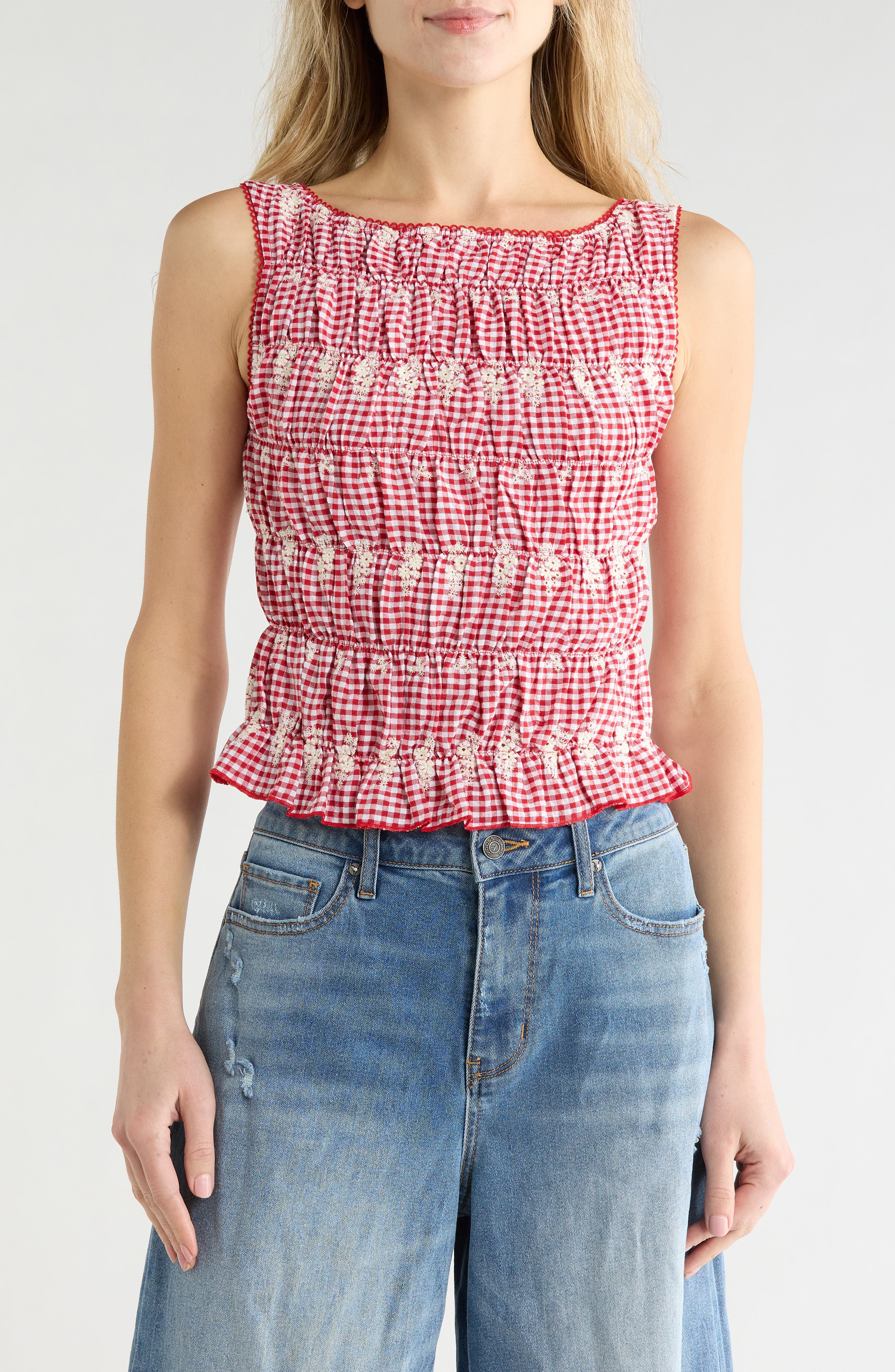 Gingham Smock Tank - image 3