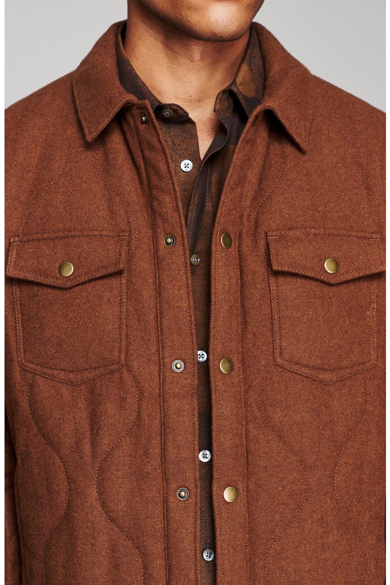 Onion Quilted Wool Blend Shirt Jacket, Alternate, color, OAK BROWN HEATHER