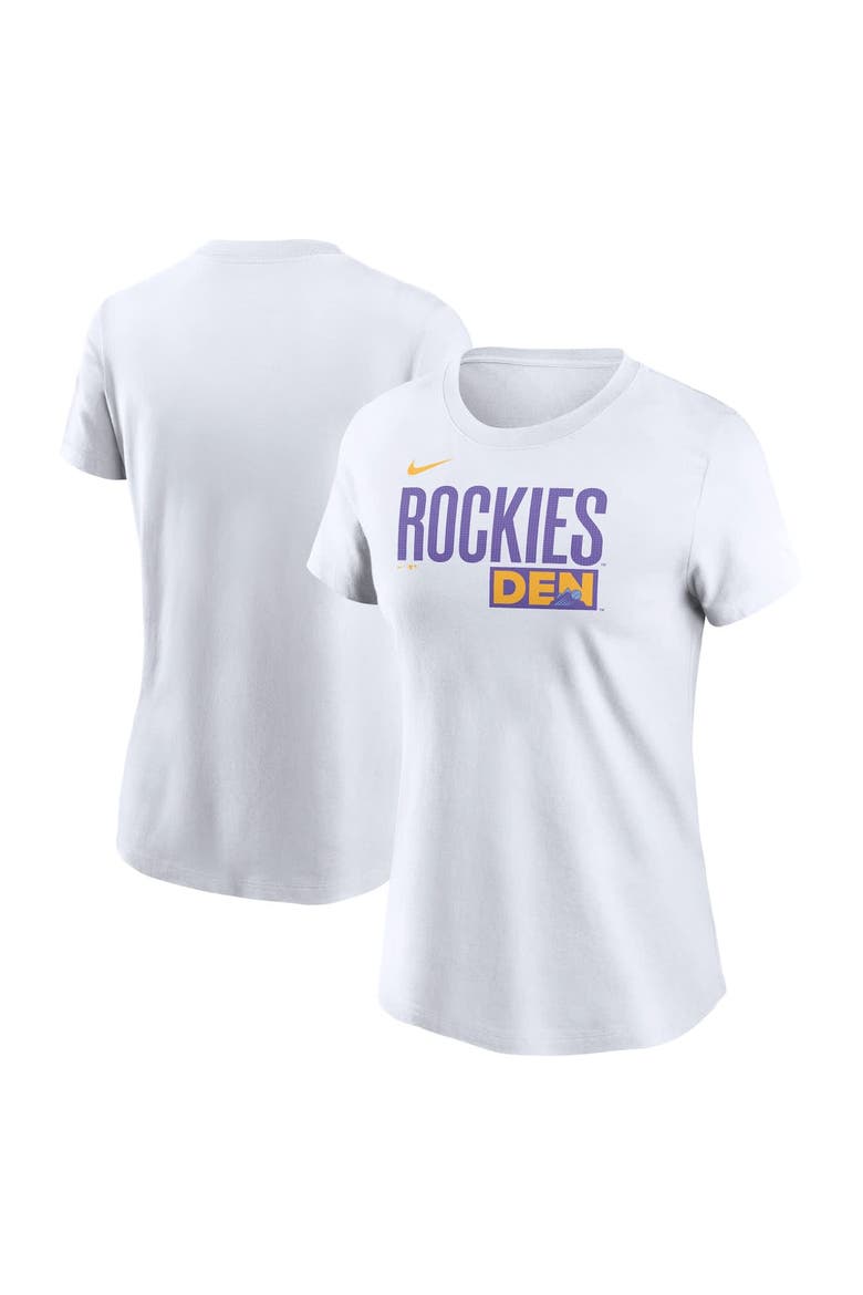 Women's Nike  White Colorado Rockies 2025 City Connect Wordmark T-Shirt, Alternate, color, White