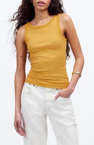 Madewell High Neck Cotton Tank