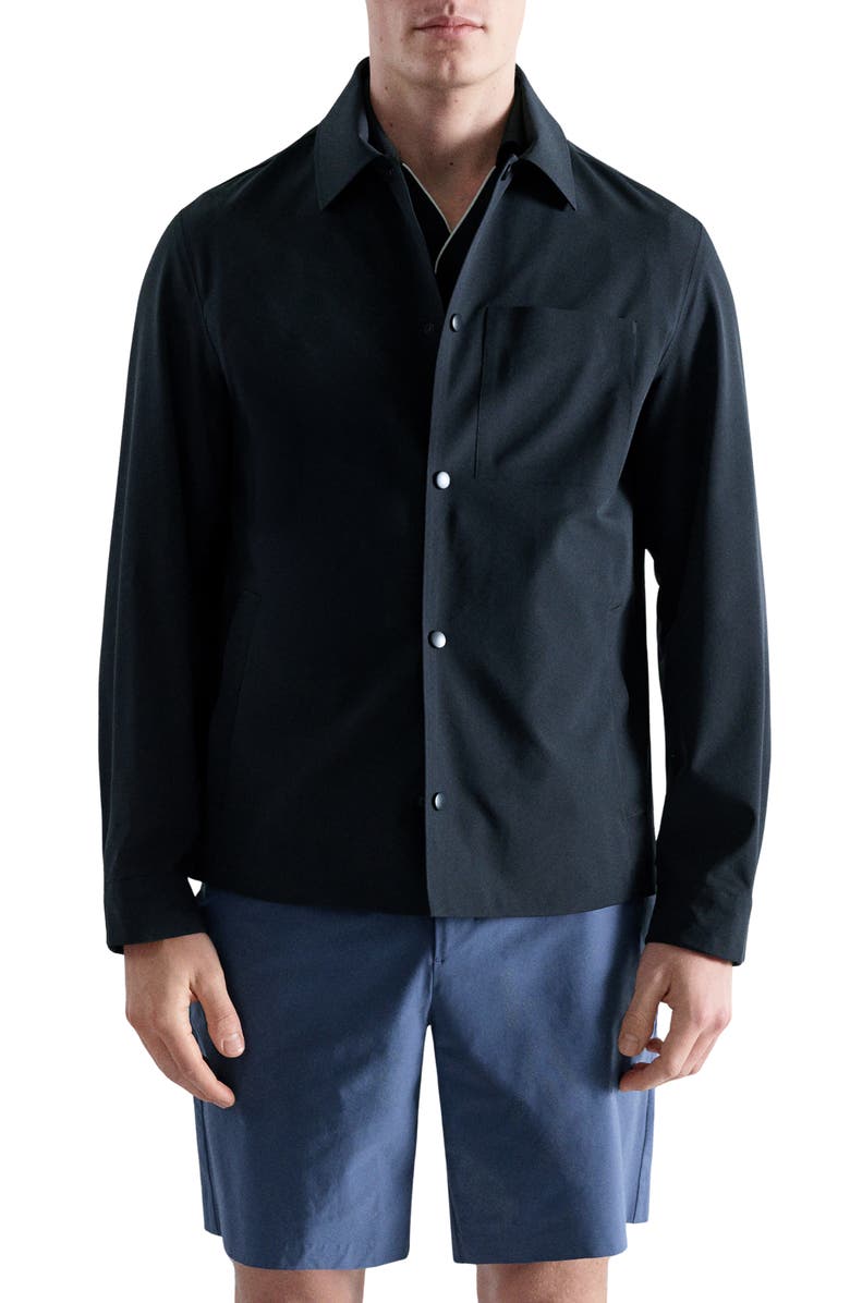 MANGO Water Repellent Jacket, Main, color, Navy