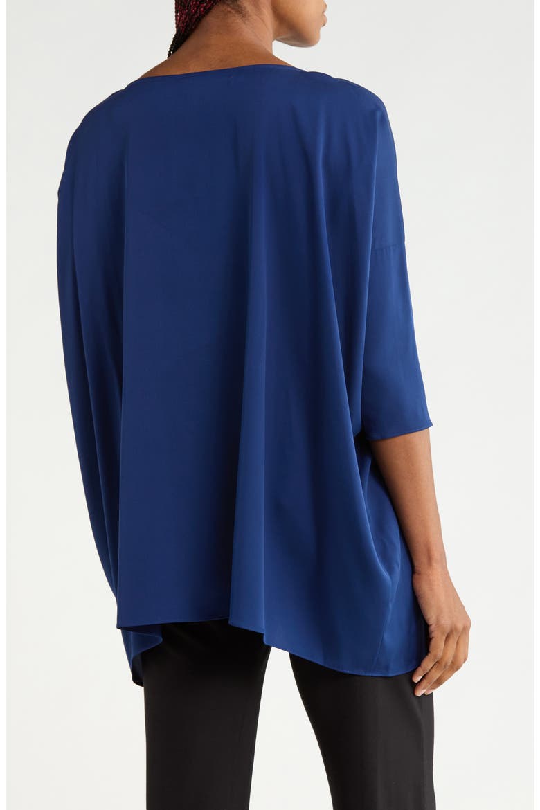 Diane Stretch Silk Top, Alternate, color, CLASSIC NAVY