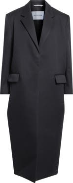 Balenciaga Wool Gabardine Long Sack Coat