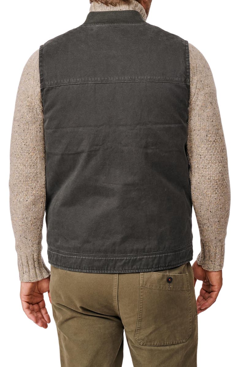 Aubin Duke Canvas Gilet Vest, Alternate, color, Washed Black