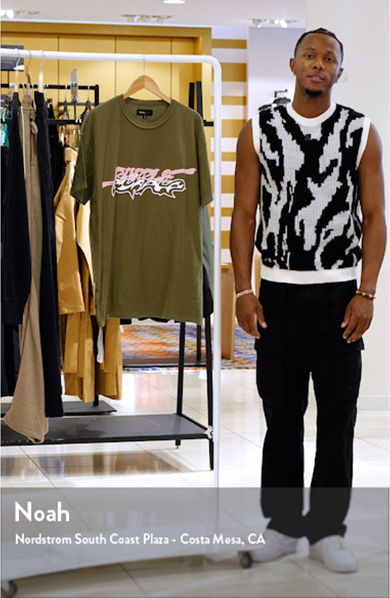 Textured Inside Out Cotton Graphic T-Shirt, sales video thumbnail