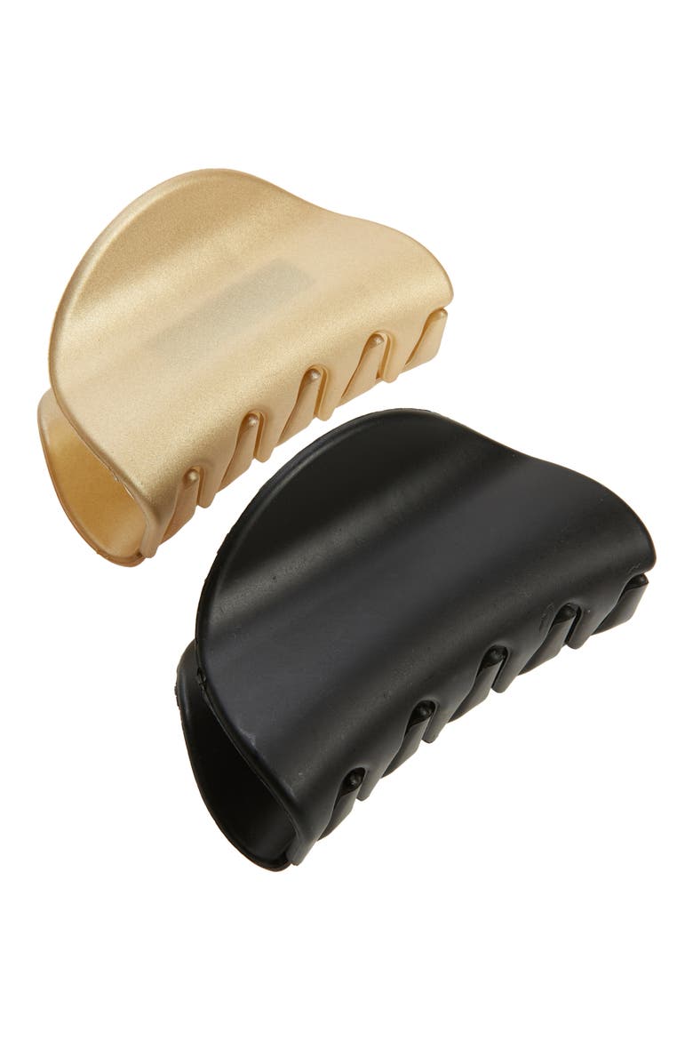Tasha 2-Pack Matte Jaw Clips, Main, color, BLACK GOLD