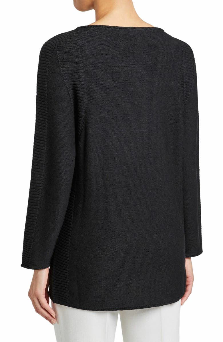 Santorelli CHRISTINA Relaxed Sweater in Merino Wool, Alternate, color, 