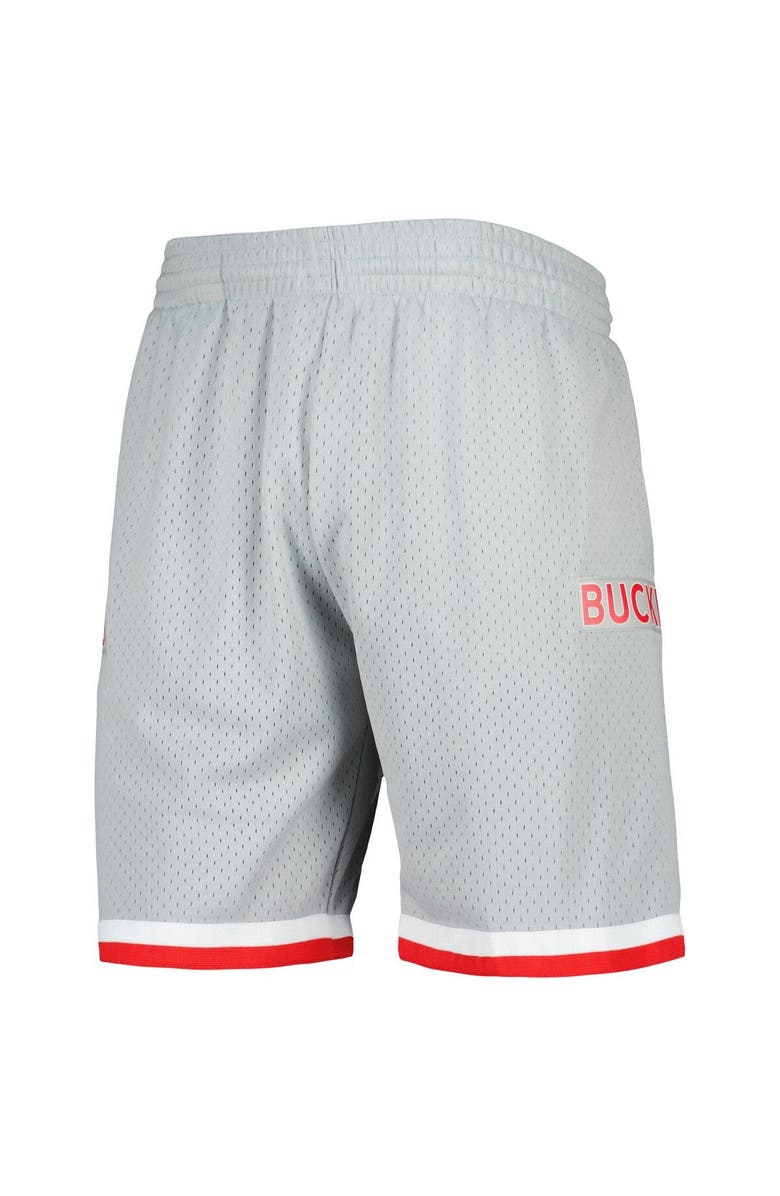 Mitchell & Ness Men's Mitchell & Ness Silver Ohio State Buckeyes Authentic Shorts, Alternate, color, Gray