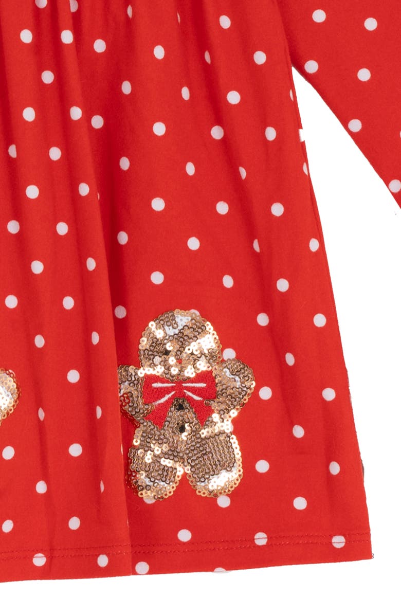 Rare Editions Holiday 4-Piece Assorted Long Sleeve Dresses & Headbands Set, Alternate, color, Pink