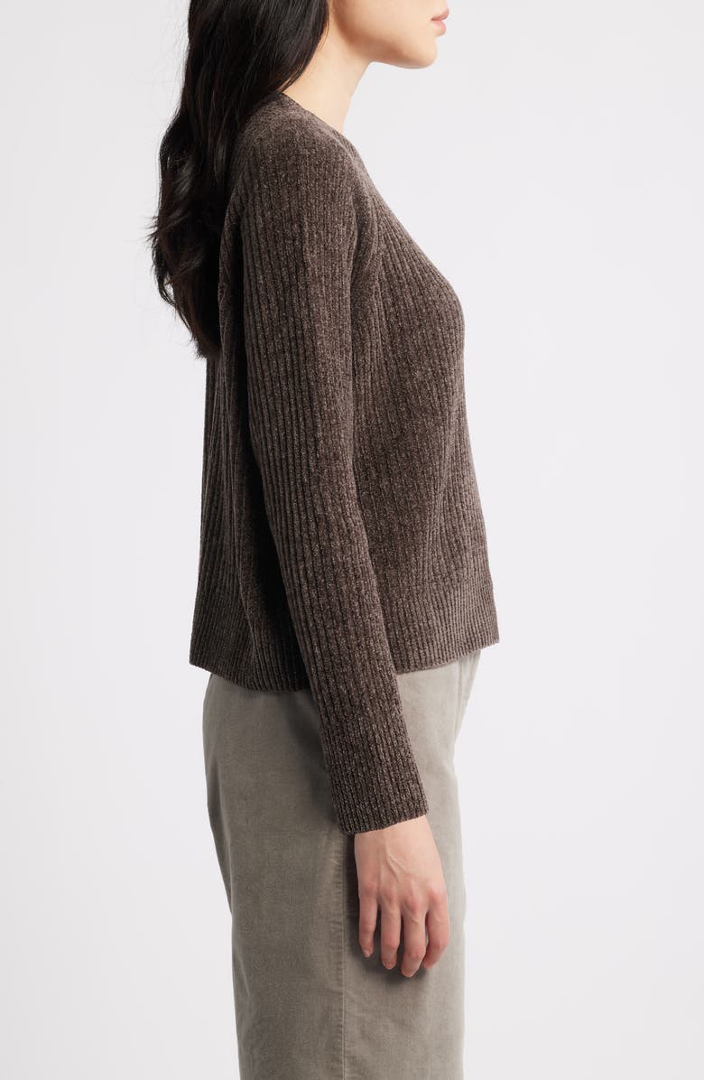 Eileen Fisher Chenille Rib Sweater, Alternate, color, Rye