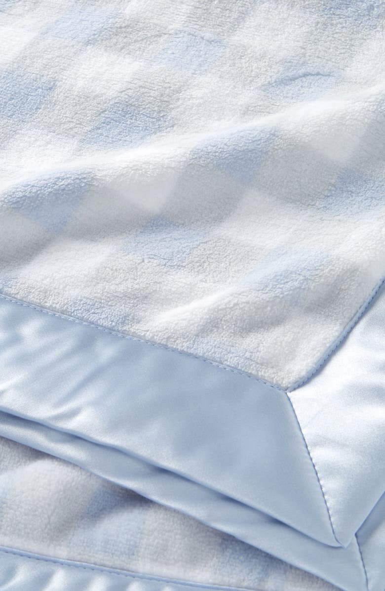 Nordstrom Baby Print Plush Blanket, Alternate, color, Blue Feather Gingham